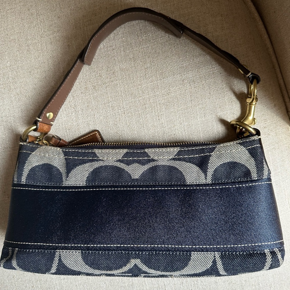 Coach denim purse and hat